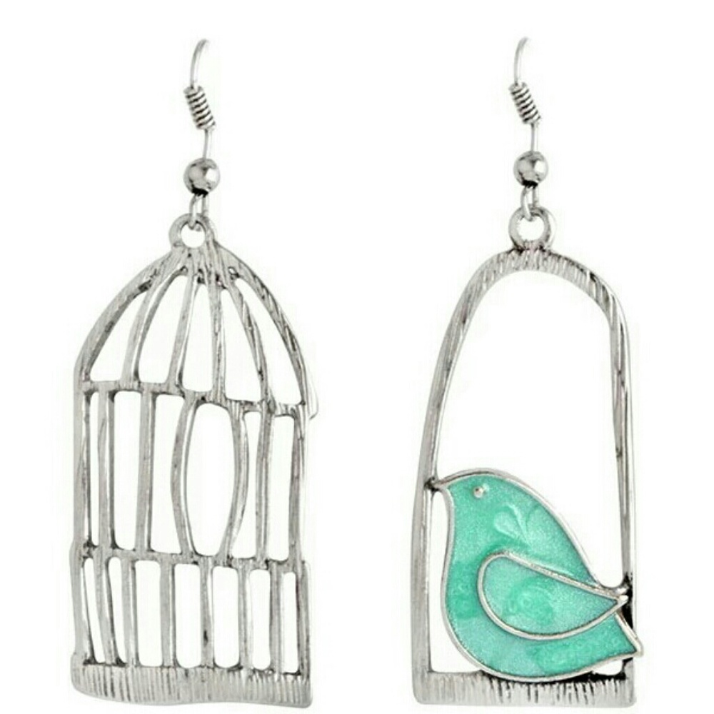 🆕🐦Freed bird and cage earrings!!